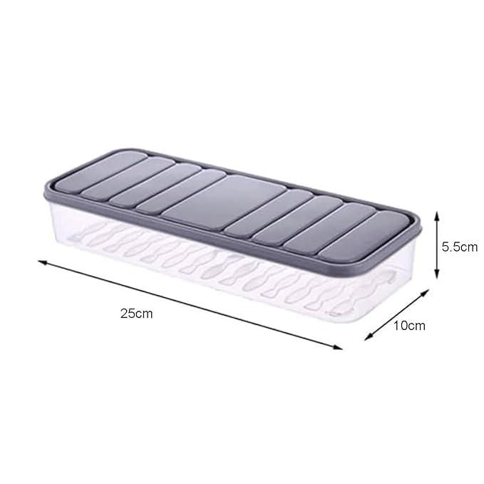 Fridge Organizer Storage Boxes – Pack of 6 Stackable Food Containers with Lids & Drain Trays
