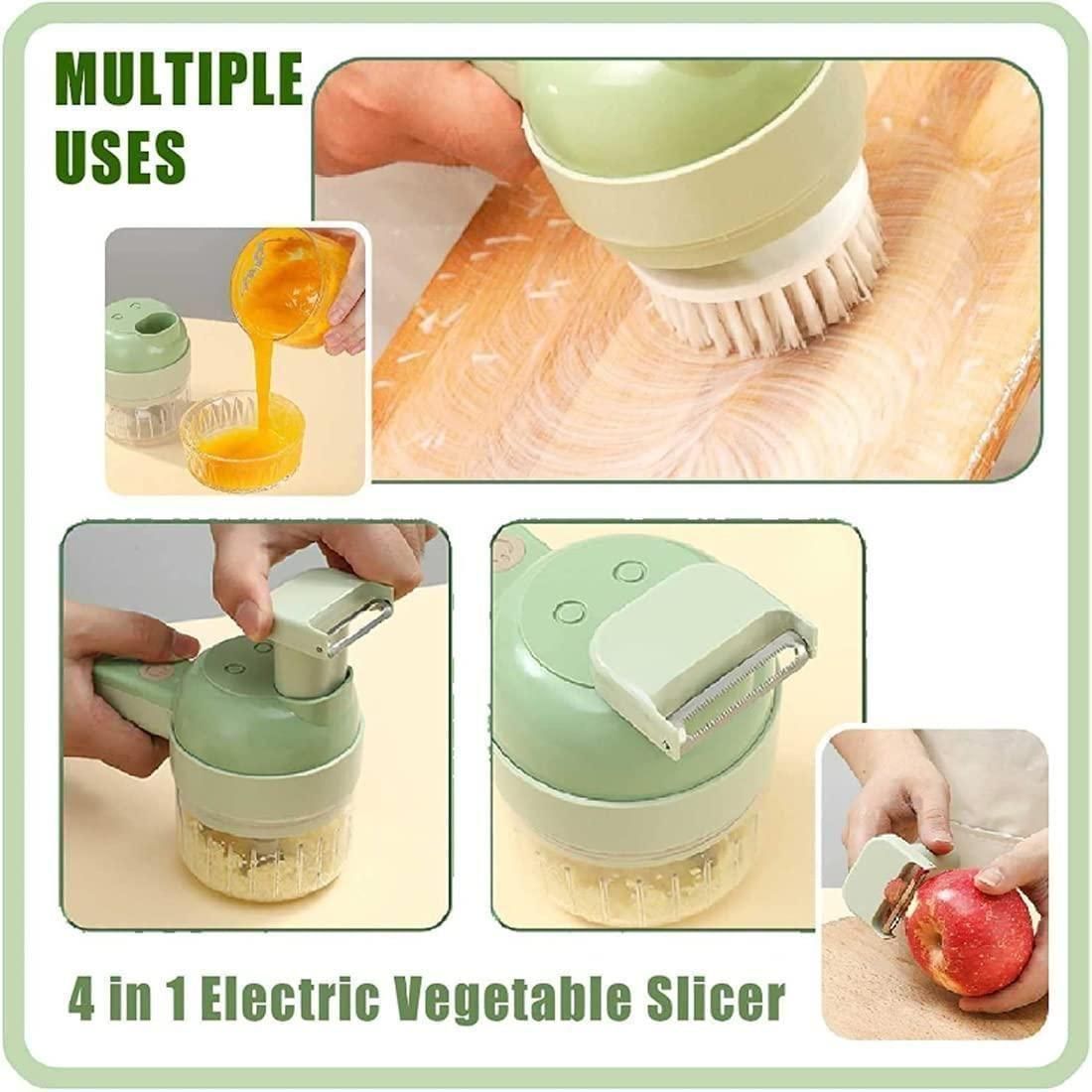 4-in-1 Wireless Mini Food Chopper & Slicer