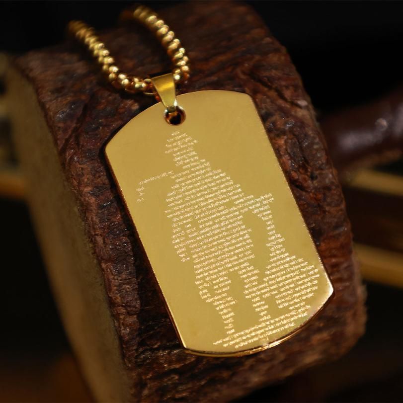 Hanuman Chalisha Pendant with ChainHanuman Chalisa Pendant with Chain β Gold Plated Spiritual Jewelry for Men (Pack of 1)