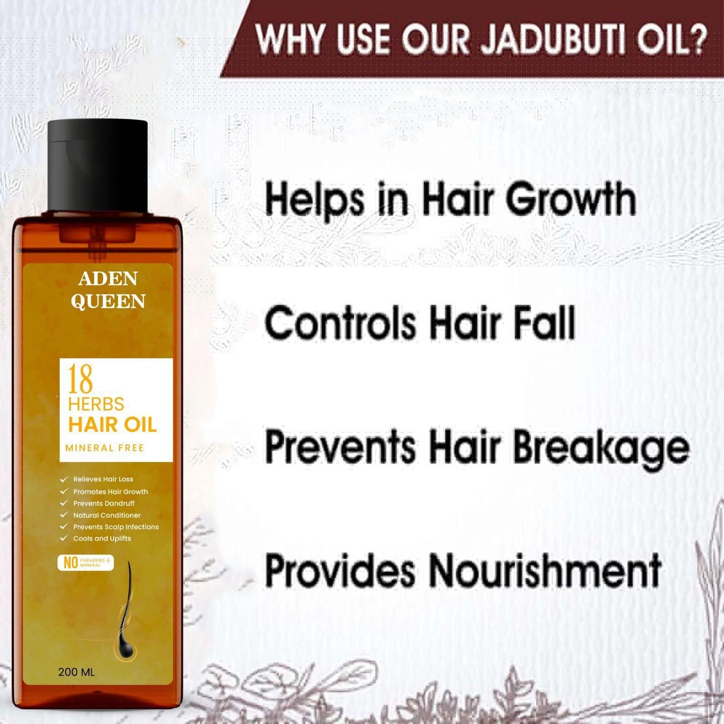 Aen Queen 18 Herbs Hair Oil โ Ayurvedic Hair Care