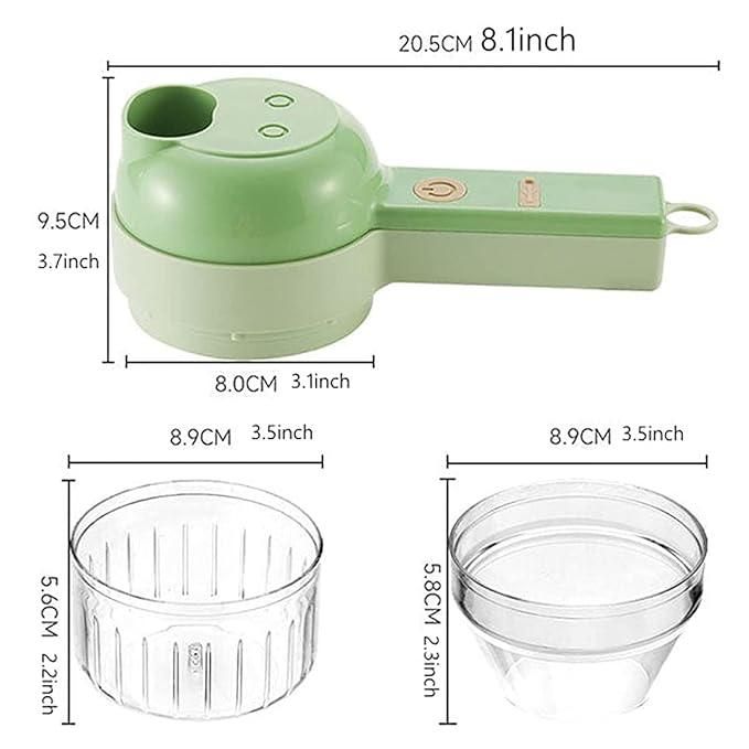 4-in-1 Wireless Mini Food Chopper & Slicer