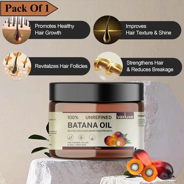 Vaxluxe Batana Oil – Hair Growth & Strengthening Oil