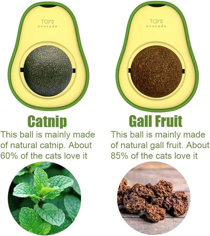 Catnip Avocado Ball Toy – Minty Chew Toy for Cats’ Dental Health & Fun