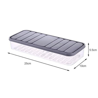 Fridge Organizer Storage Boxes – Pack of 6 Stackable Food Containers with Lids & Drain Trays