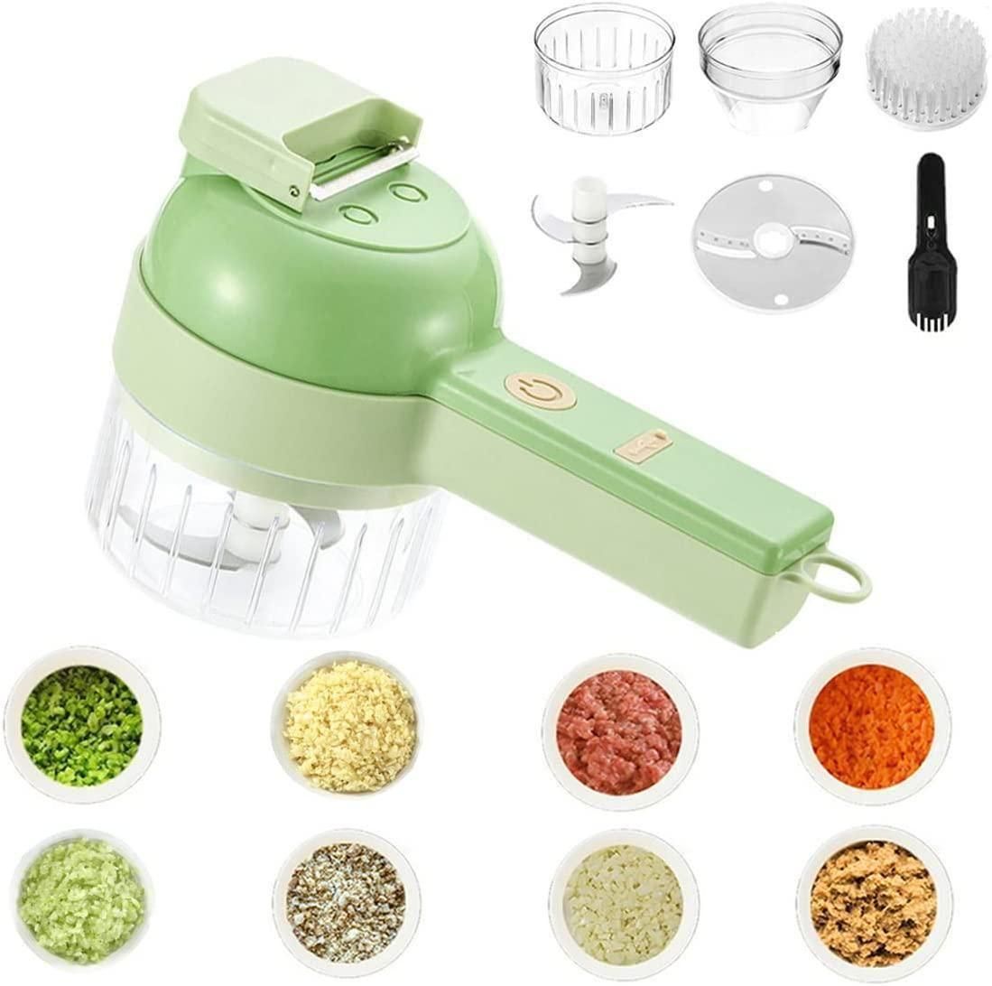 4-in-1 Wireless Mini Food Chopper & Slicer