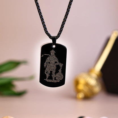 Hanuman Chalisha Pendant with ChainHanuman Chalisa Pendant with Chain – Gold Plated Spiritual Jewelry for Men (Pack of 1)