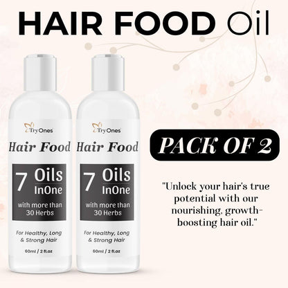 Hair Food 7 Oils in One – Herbal Hair Oil with 30+ Herbs (Pack of 2)