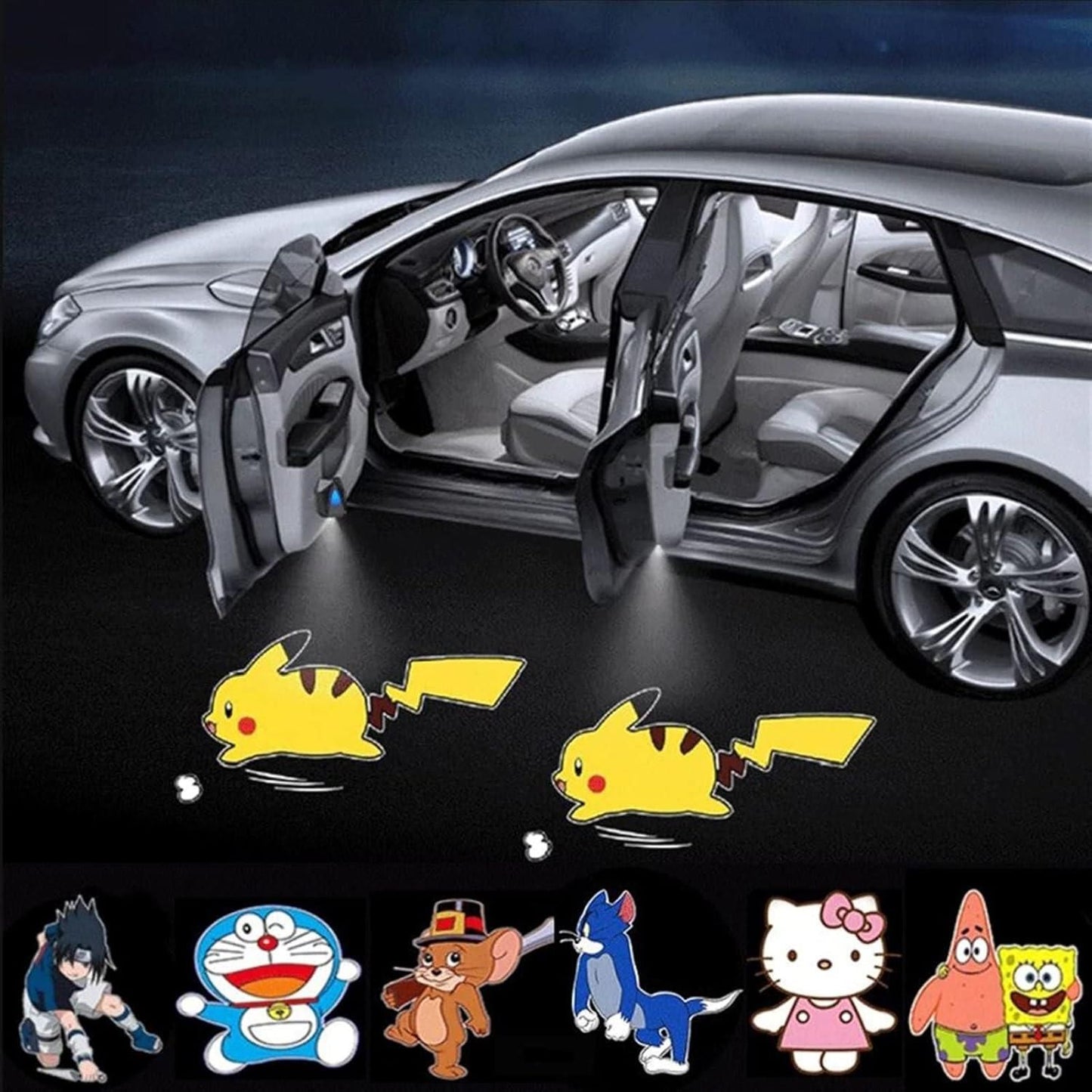 Car LED Door Shadow Light – Multicolor Logo Projection Lamp