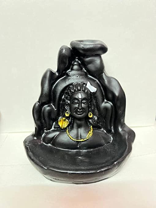 Smoke Fountain Lord Shiva Cone Incense Holder Showpiece with 10 Free Backflow Cones