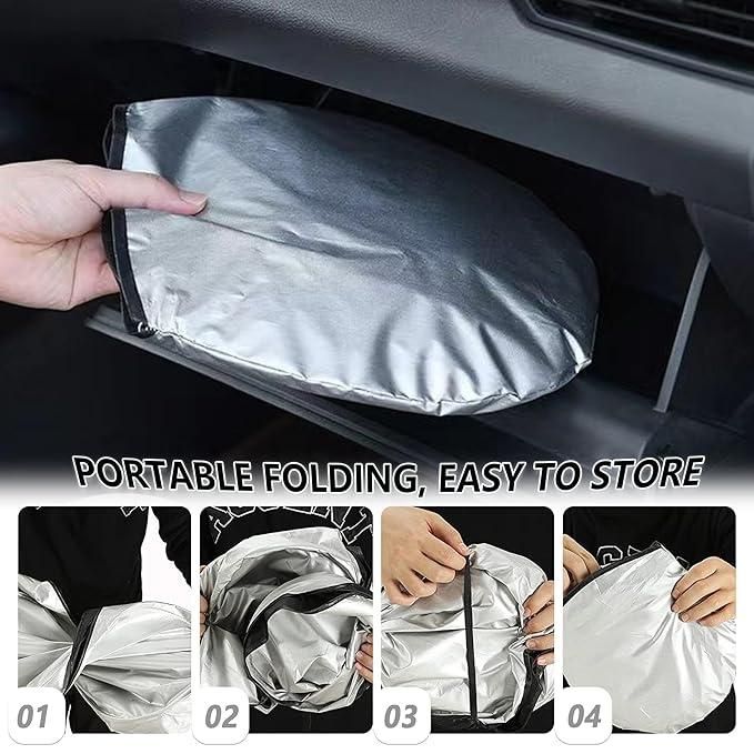 Folding Car Sunshade Cover – UV & Heat Protection Visor