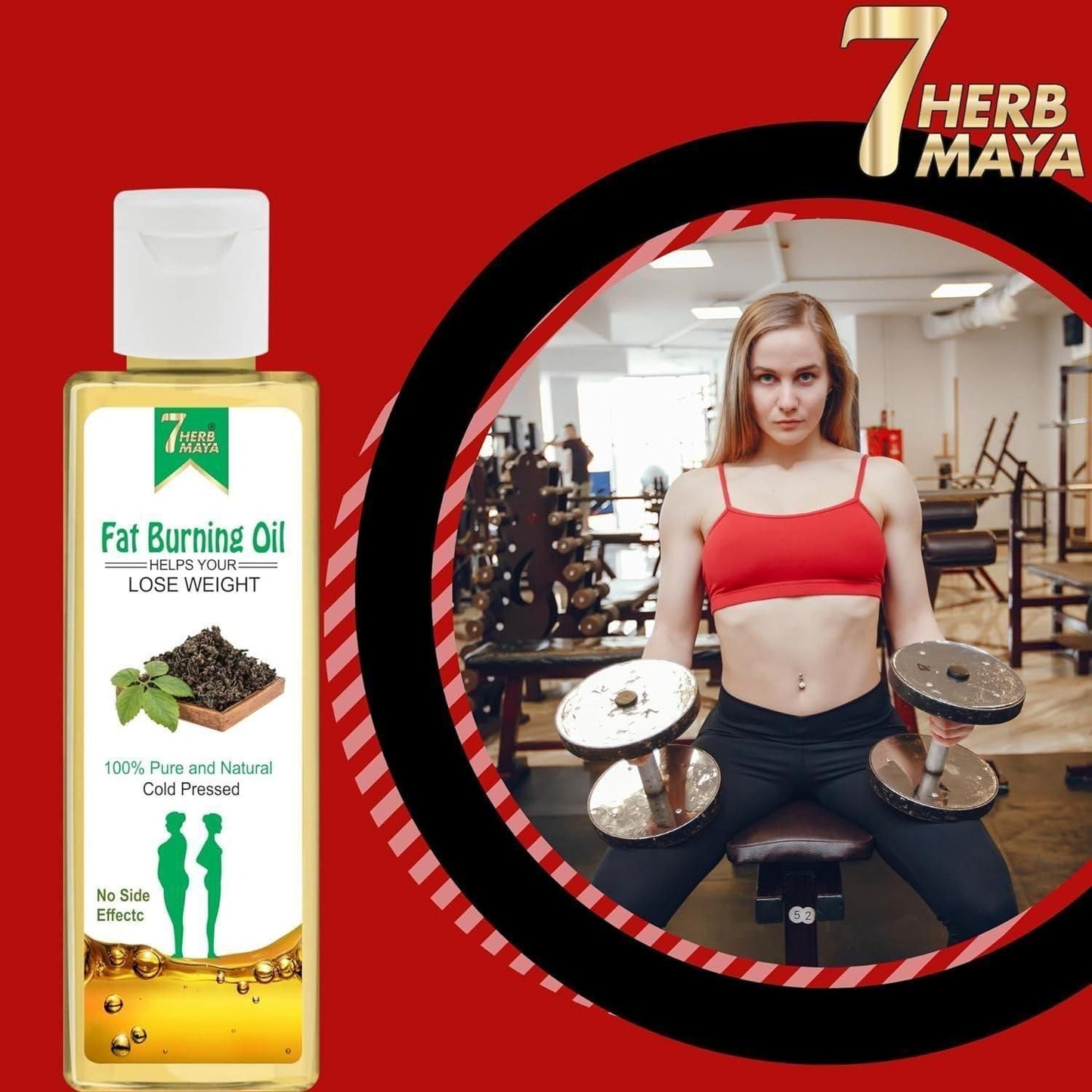 7Herbmaya Slimming & Fat Burning Oil – Anti-Cellulite Formula (Pack of 2)