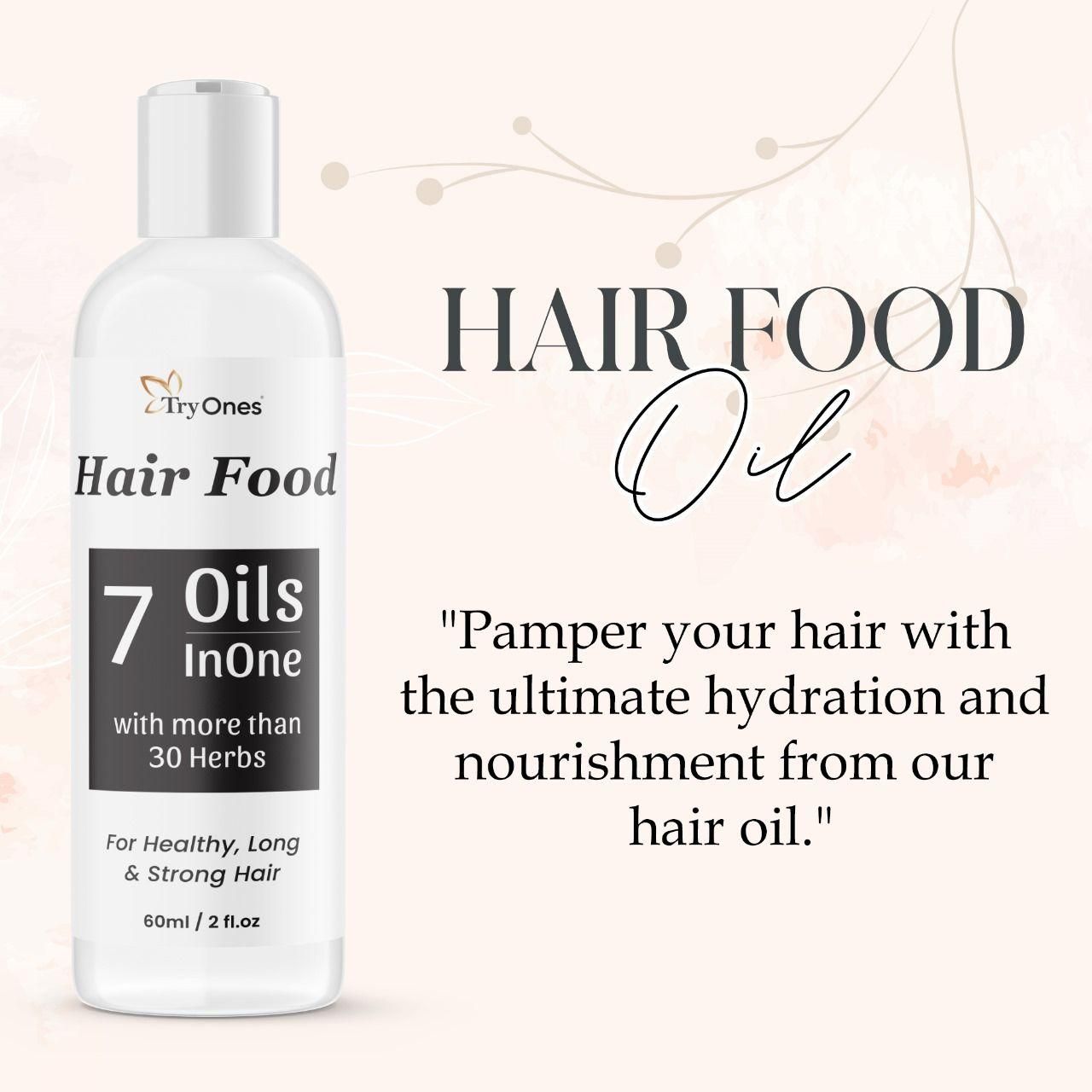 Hair Food 7 Oils in One – Herbal Hair Oil with 30+ Herbs (Pack of 2)