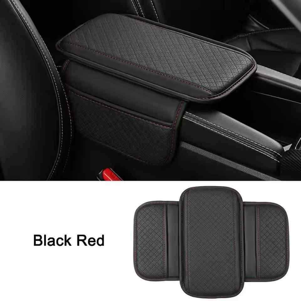 Universal Car Armrest Cushion Pad – PU Leather Comfort Cover