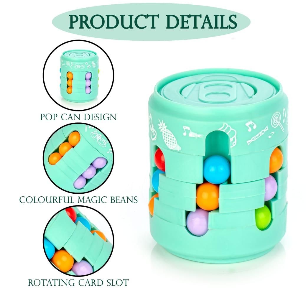 Can Cube Magic Bean Puzzle – Rotating Sliding Toy Game (Pack of 2, Multicolor)