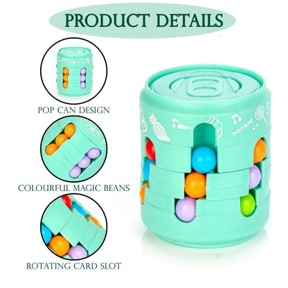 Can Cube Magic Bean Puzzle – Rotating Sliding Toy Game (Pack of 2, Multicolor)