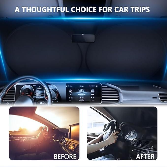 Folding Car Sunshade Cover – UV & Heat Protection Visor