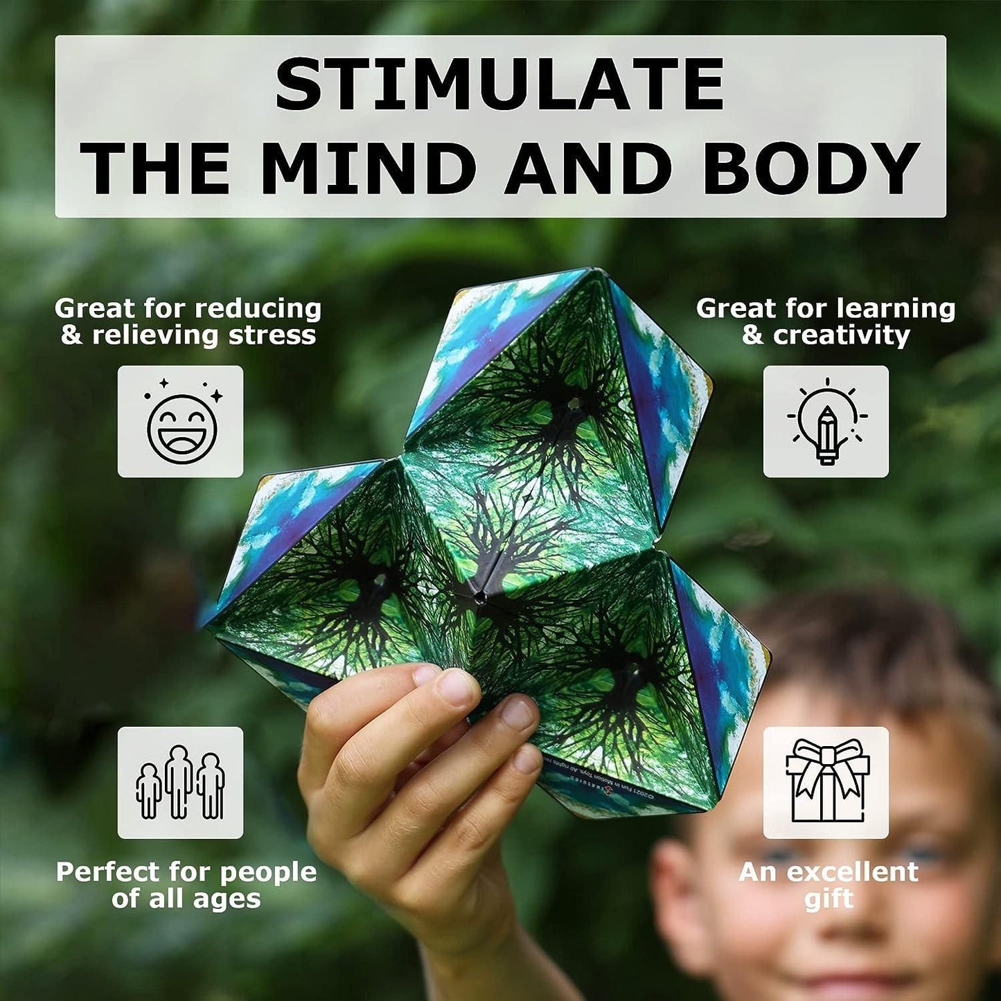 Magnetic Shape Shifting Cube – Transformable Puzzle Toy for Kids & Adults