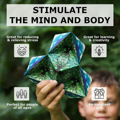 Magnetic Shape Shifting Cube – Transformable Puzzle Toy for Kids & Adults