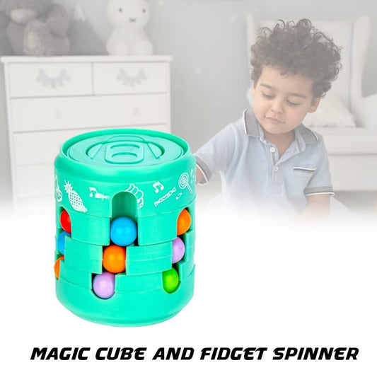Can Cube Magic Bean Puzzle – Rotating Sliding Toy Game (Pack of 2, Multicolor)