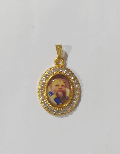 Premanand Maharaj Silver Pendant with Chain – Spiritual Jewelry for Men & Women (Pack of 1)