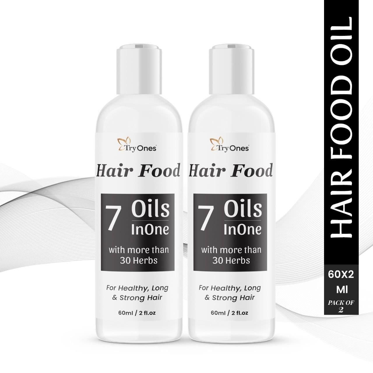 Hair Food 7 Oils in One – Herbal Hair Oil with 30+ Herbs (Pack of 2)