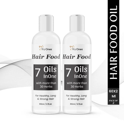 Hair Food 7 Oils in One – Herbal Hair Oil with 30+ Herbs (Pack of 2)