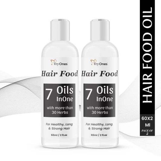 Hair Food 7 Oils in One – Herbal Hair Oil with 30+ Herbs (Pack of 2)