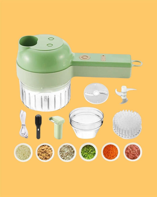 4-in-1 Wireless Mini Food Chopper & Slicer