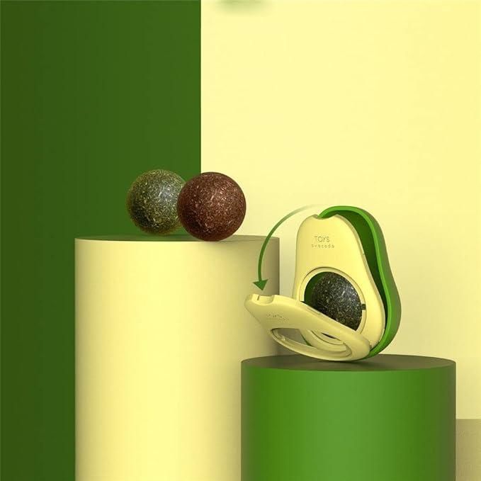 Catnip Avocado Ball Toy – Minty Chew Toy for Cats’ Dental Health & Fun