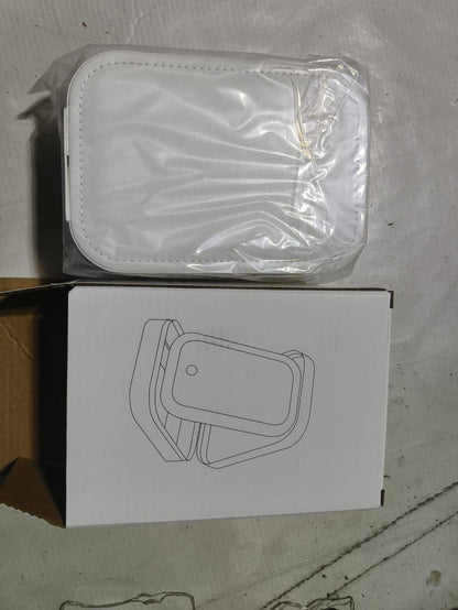 White Leather LED Jewelry Box – Compact Organizer for Women