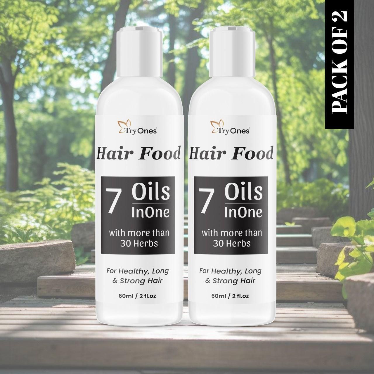 Hair Food 7 Oils in One – Herbal Hair Oil with 30+ Herbs (Pack of 2)